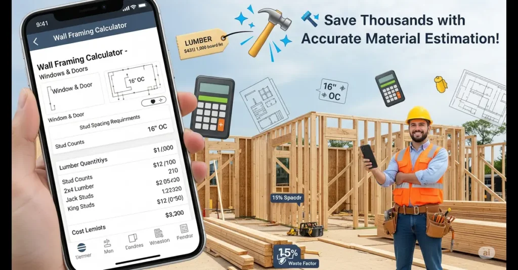 Wall Framing Calculator with Windows and Doors